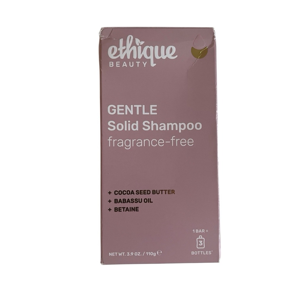 Ethique Gentle Solid Shampoo Fragrance Free 3.9oz / 110g Cocoa Butter Betaine